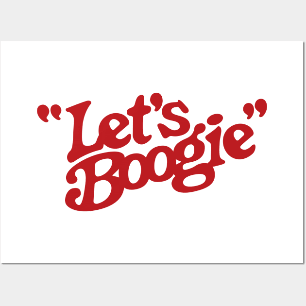 Let's Boogie (Red) Wall Art by jepegdesign